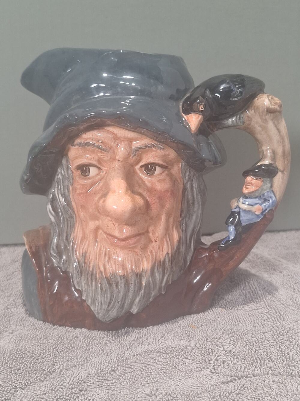 Royal Doulton Rip Van Winkle D6438 Large Character Jug 1954 Made England 7.5in
